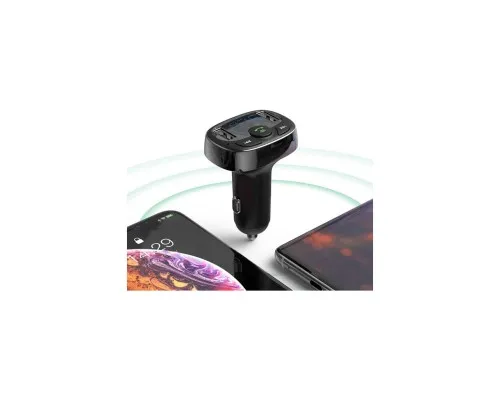 FM модулятор Baseus T Shaped S-09A 2 х USB Type-A, microSD Black (CCMT000001)