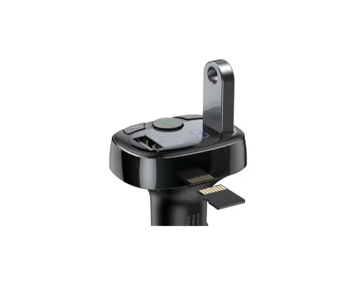 FM модулятор Baseus T Shaped S-09A 2 х USB Type-A, microSD Black (CCMT000001)