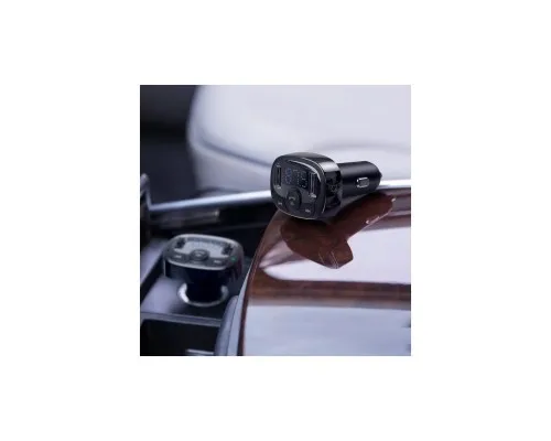 FM модулятор Baseus T Shaped S-09A 2 х USB Type-A, microSD Black (CCMT000001)