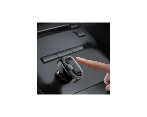 FM модулятор Baseus T Shaped S-09A 2 х USB Type-A, microSD Black (CCMT000001)