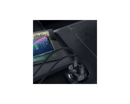 FM модулятор Baseus T Shaped S-09A 2 х USB Type-A, microSD Black (CCMT000001)