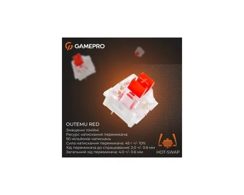 Клавіатура GamePro Genesis Infinity MK130BW Outemu Swithes USB White (MK130BW)