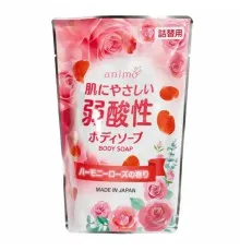 Рідке мило Rocket Soap Weak Acid Body Soap pH-збалансоване Троянда Змінний блок 340 мл (4571113802172)
