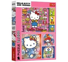Пазл Trefl Hello Kitty Вітаю Кітті та друзів 2х200 елементів (5900511133363)