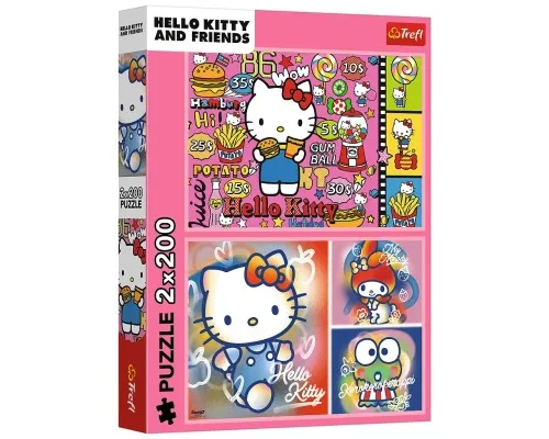Пазл Trefl Hello Kitty Вітаю Кітті та друзів 2х200 елементів (5900511133363)