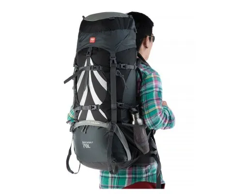 Рюкзак туристичний Naturehike NH70B070-B 70+5 л Black/Grey (6927595709009)