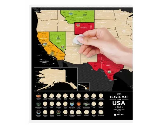 Скретч карта 1DEA.me Travel Map USA Black (13028)