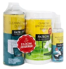Універсальний чистячий набір Patron Spray f/tech100ml F3-009 +wipesF3-027 +sp.dusterF3-020 (CS-PN-BUNDL-3)