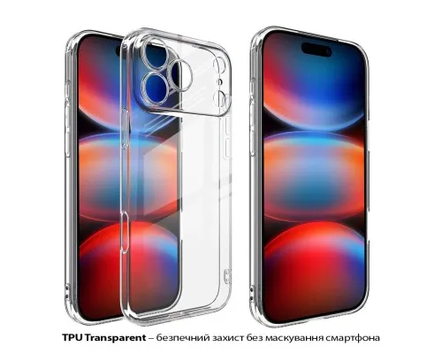 Чохол до мобільного телефона BeCover Apple iPhone 17 Pro Transparent (713761)