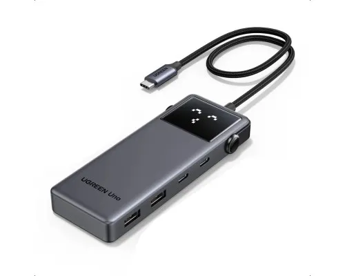 Концентратор Ugreen USB-C to HDMI + 2xUSB 3.2 + 2xUSB-C 3.2 + PD CM888 gray (35998)