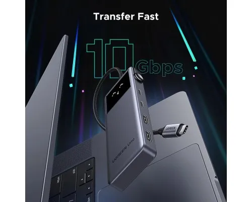 Концентратор Ugreen USB-C to HDMI + 2xUSB 3.2 + 2xUSB-C 3.2 + PD CM888 gray (35998)