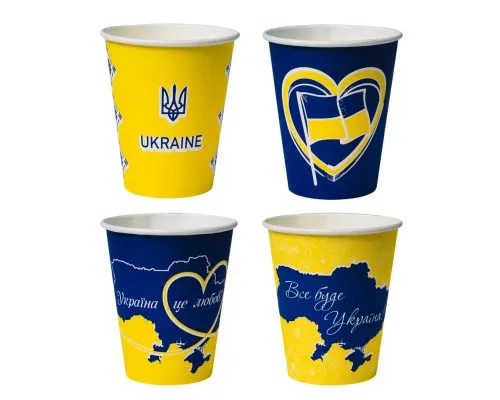 Стакани одноразові Україна PATRIOT паперові 250 мл 50 шт (CUP250PAT)