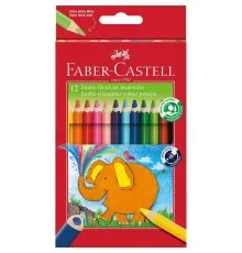 Олівці кольорові Faber-Castell Jumbo Triangular тригранні, потовщені, 12 кольорів (116501) (14725)