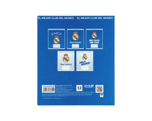 Зошит Kite Real Madrid, 12 аркушів, лінія (RL26-234)