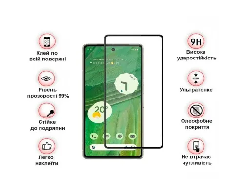 Скло захисне BeCover Google Pixel 7 Black (708571)