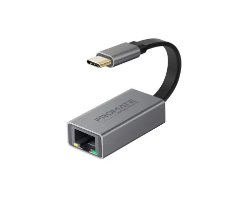 Адаптер Promate USB-C to RJ45 Ethernet 1000Mbps grey (gigaLink-c.grey)