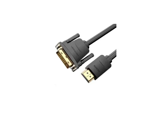 Кабель мультимедійний HDMI M to DVI M 1.0m black Vention (ABFBF)