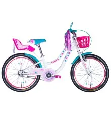 Велосипед Formula 20" Kid FLOWER PREMIUM BH рама-10" ST 2026 білий з рожевим та бірюзовим (OPS-FRK-20-244)