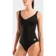 Купальник Arena Clip Back Swimsuit Solid B 010651-510 чорний, білий 46 (3468337746379)