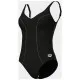 Купальник Arena Clip Back Swimsuit Solid B 010651-510 чорний, білий 46 (3468337746379)