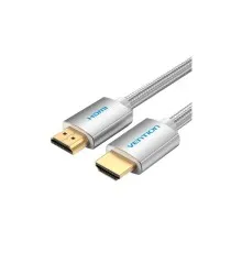 Кабель мультимедійний HDMI M to HDMI M 1.0m V2.0 4K60Hz braided aluminum alloy gray Vention (AABIF)