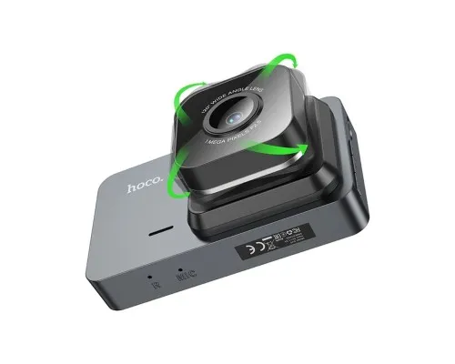 Відеореєстратор HOCO DV9 3-inch screen driving recorder (720P) Metal Gray (6942007633345)