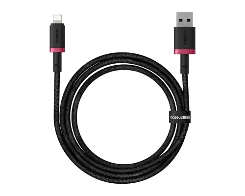 Дата кабель USB 2.0 AM to Lightning 1.0m 2.4A red+black Baseus (P10377801U01-01)