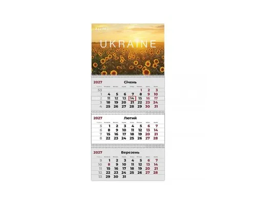 Календар Axent настінний квартальний 2027 р.,3 пр. UA 3 (8803-27-39-A)