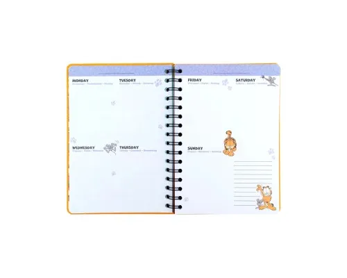 Тижневик Kite дитячий на спіралі Garfield, тверда обкладинка (GF26-438)