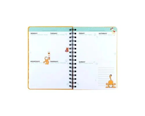 Тижневик Kite дитячий на спіралі Garfield, тверда обкладинка (GF26-438)