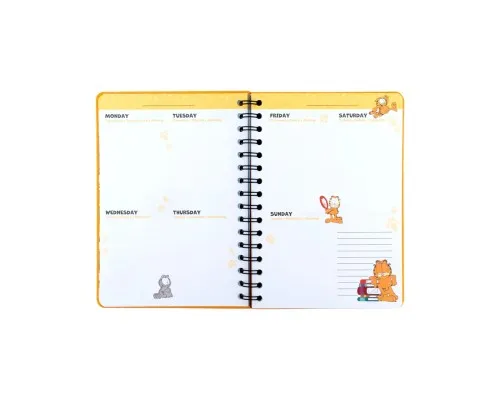 Тижневик Kite дитячий на спіралі Garfield, тверда обкладинка (GF26-438)