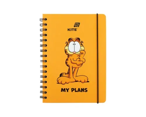 Тижневик Kite дитячий на спіралі Garfield, тверда обкладинка (GF26-438)