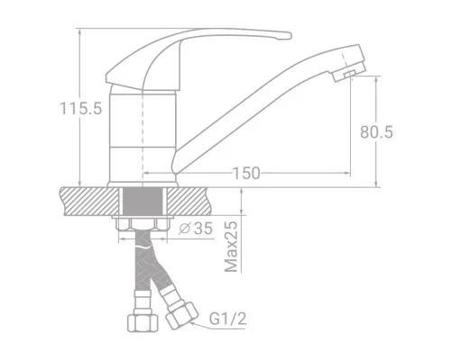 Змішувач TAU SD-1B143C (9804100)