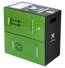 Кабель мережевий Vinga UTP Cat6 CCA 4 pairs 305 m outdoor (VCDCU6CA305OU)