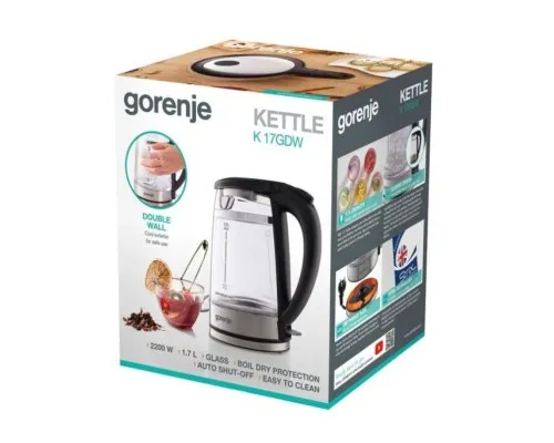 Електрочайник Gorenje K 17 GDW