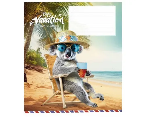 Зошит Школярик Cool vacation 12 аркушів клітинка (012-3318K)
