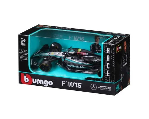 Масштабна модель автомобіля Bburago Автомодель - Mercedes-AMG F1 W15 Performance (2024), 1:43 (18-38208)