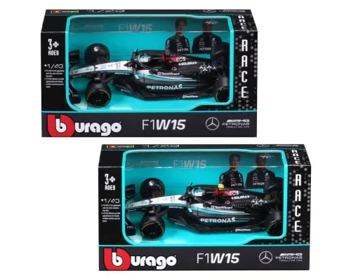 Масштабна модель автомобіля Bburago Автомодель - Mercedes-AMG F1 W15 Performance (2024), 1:43 (18-38208)