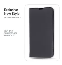 Чохол до мобільного телефона BeCover Exclusive New Style Xiaomi Redmi Note 15 4G Black (715931)