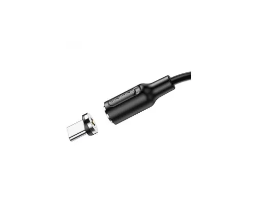 Дата кабель USB 2.0 AM to USB-C 1.0m 2.4A magnetic BX41 black BOROFONE (6931474738462)