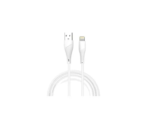 Дата кабель USB 2.0 AM to Lightning 1.0m 2.4A X196 white WUW (6972573335596)