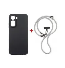 Чохол до мобільного телефона Dengos Case + Cross-body Strap Xiaomi Redmi A7 Pro Black+Grey (DG-KM-CCRB-51)