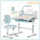 Парта зі стільцем ErgoKids Blue ( +полка+лампа) (BD-24 BL)