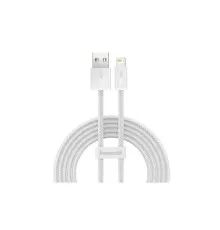 Дата кабель USB 2.0 AM to Lightning 2.0m 2.4A white Baseus (CALD000502)