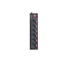 Мережевий фільтр живлення REAL-EL RS-6 EXTRA 3m, black (EL122300002)