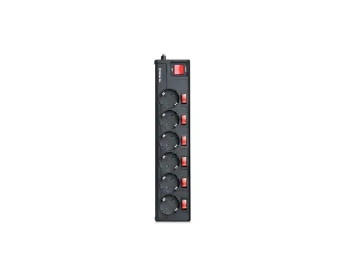 Мережевий фільтр живлення REAL-EL RS-6 EXTRA 3m, black (EL122300002)