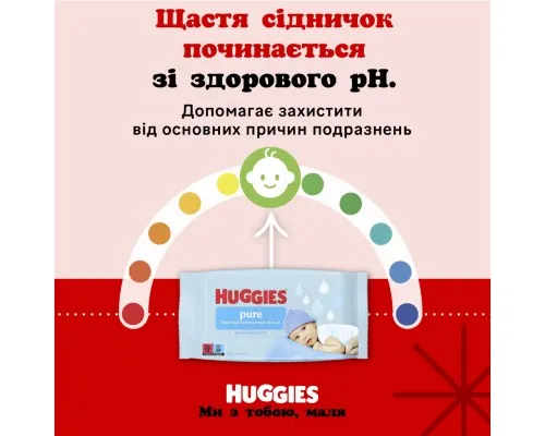 Дитячі вологі серветки Huggies Pure 56 х 4 шт (5029053550121)