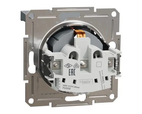 Розетка Schneider Electric ASFORA з кришкою, сталь (EPH3100162)