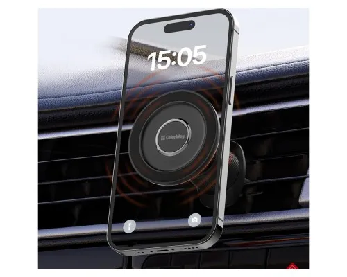 Універсальний автотримач ColorWay Magnetic Air Vent-5 (360° rotation) (CW-CHM15-BK)