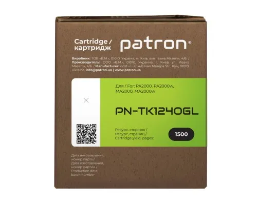 Тонер-картридж Patron Kyocera Mita TK-1240 Green Label (PN-TK1240GL)